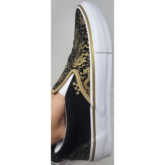 Vans Skate Slip-on Lunar New Year Black/Gold Sneaker Shoes Sz 8 Mens Rare - Picture 8 of 13